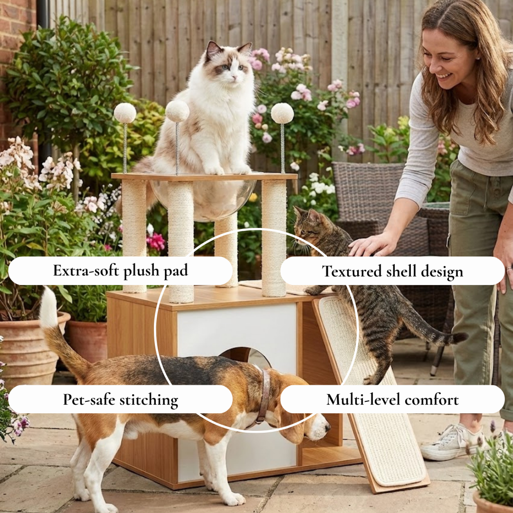 Stylish Wooden Cat Playground