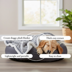 Cream Shaggy Pet Blanket