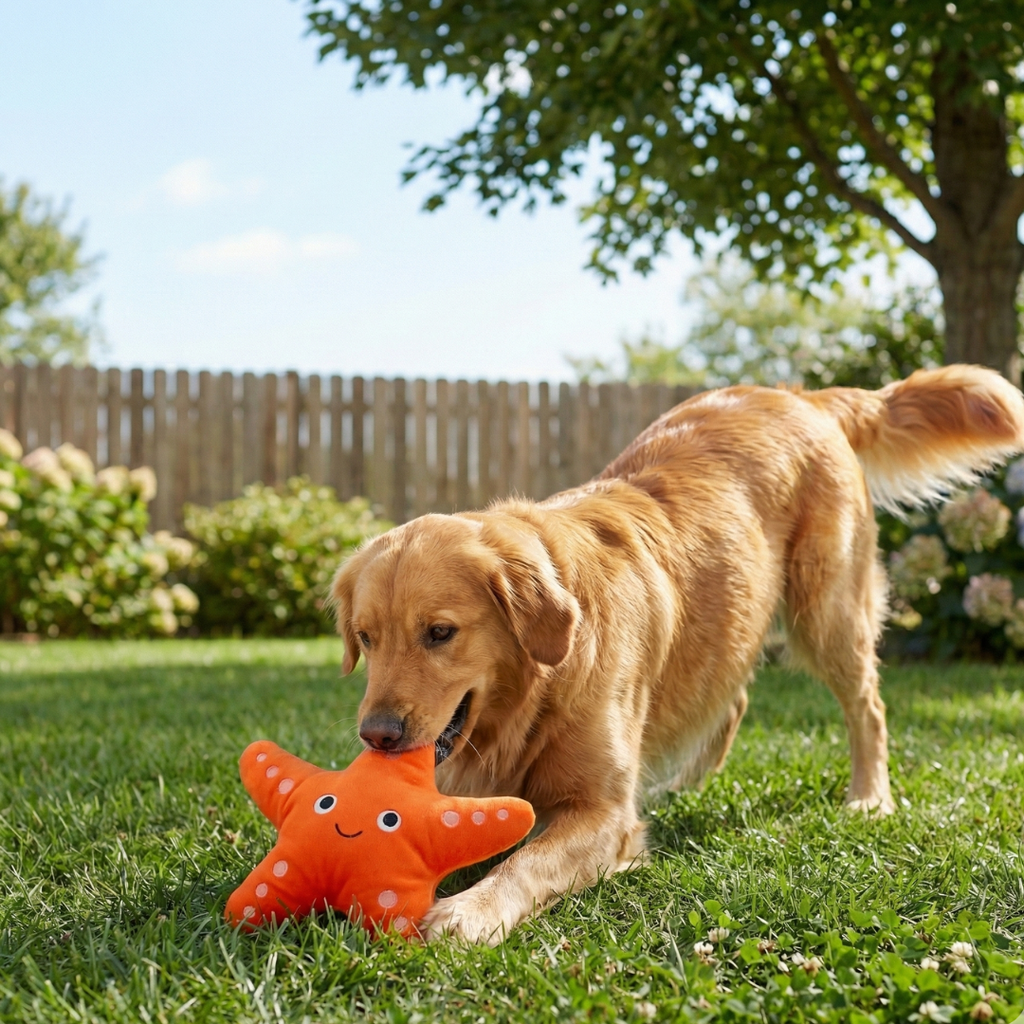 Starry the Plush Starfish Dog Toy