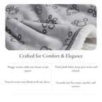 Cream Shaggy Pet Blanket