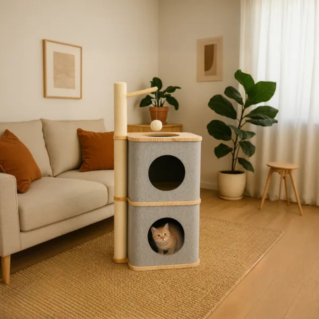 Stacked Cube Cat Tree