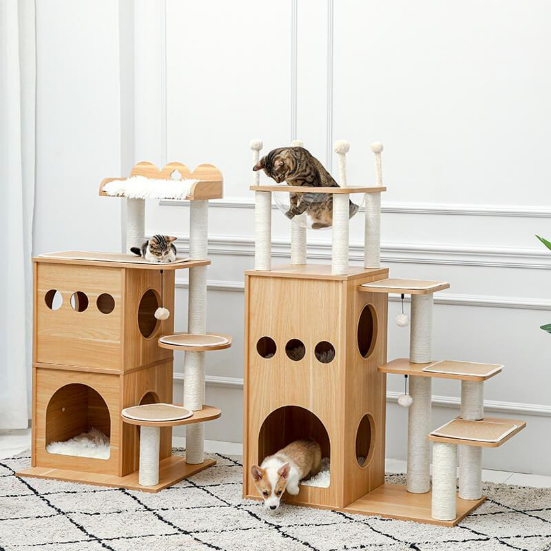 Indoor Cat Tree with Hideout