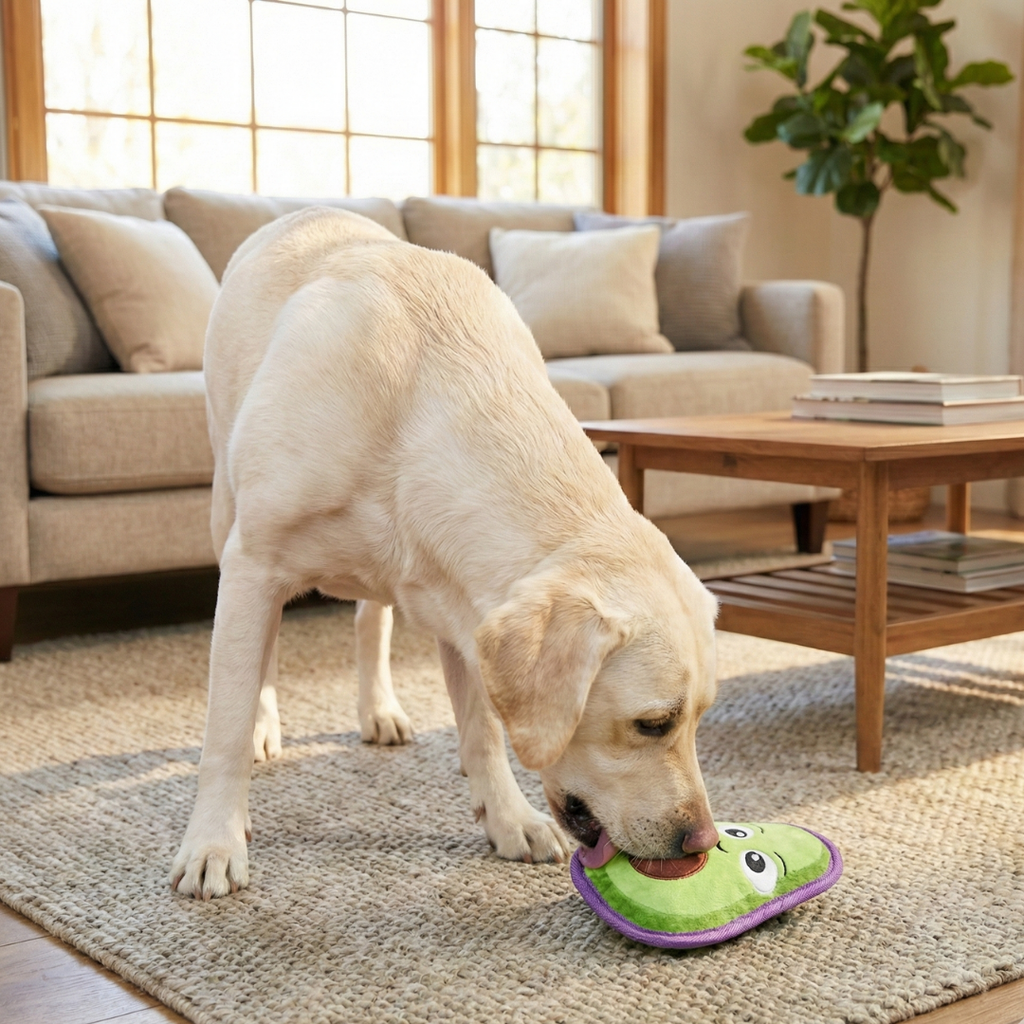 Avocado Plush Dog Toy