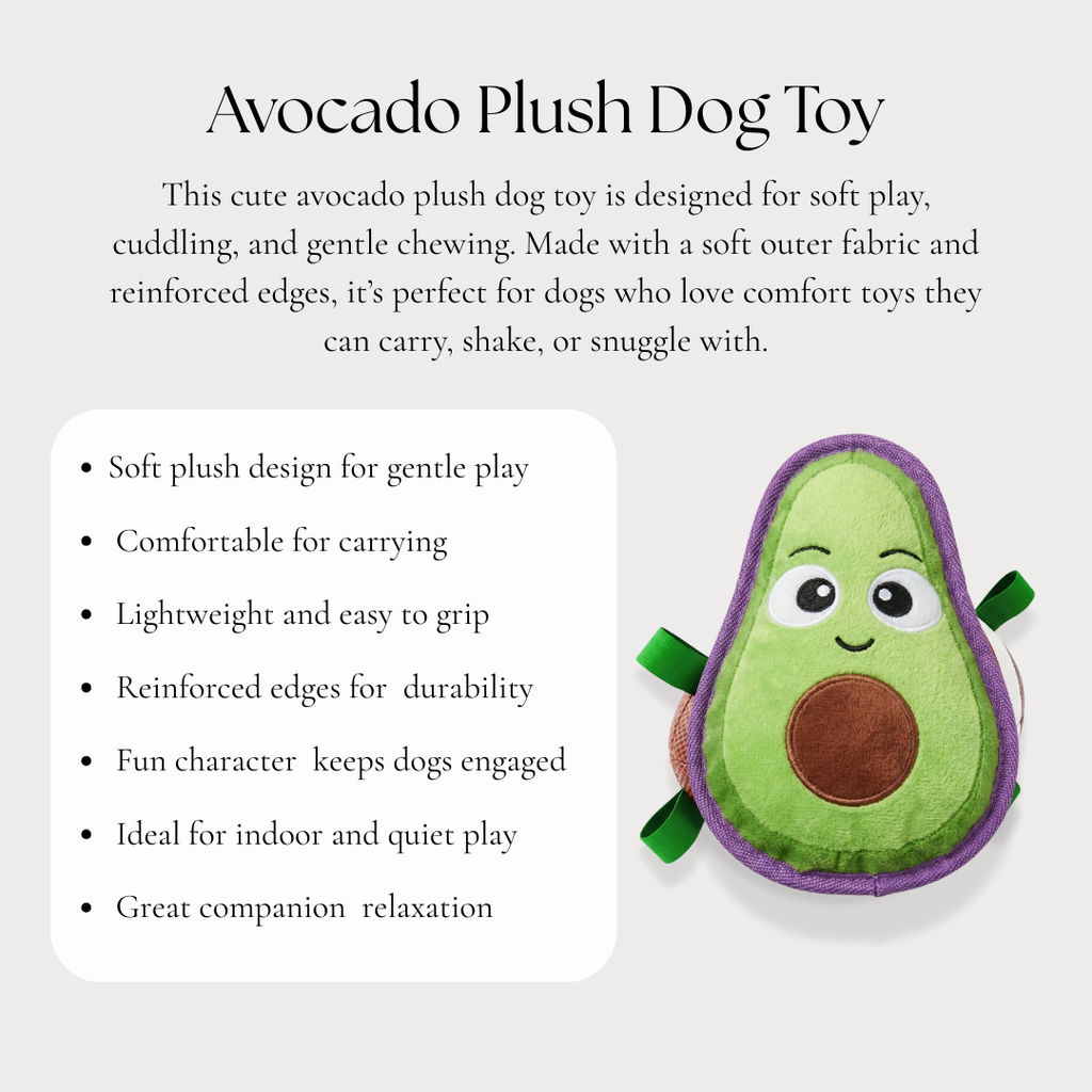Avocado Plush Dog Toy