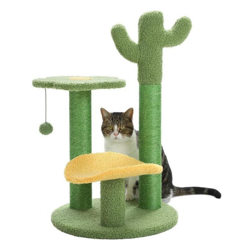 Cactus Themed Cat Play Tower