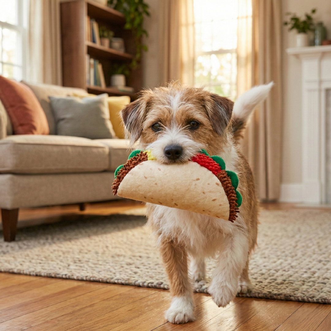 Plush Taco Dog Toy