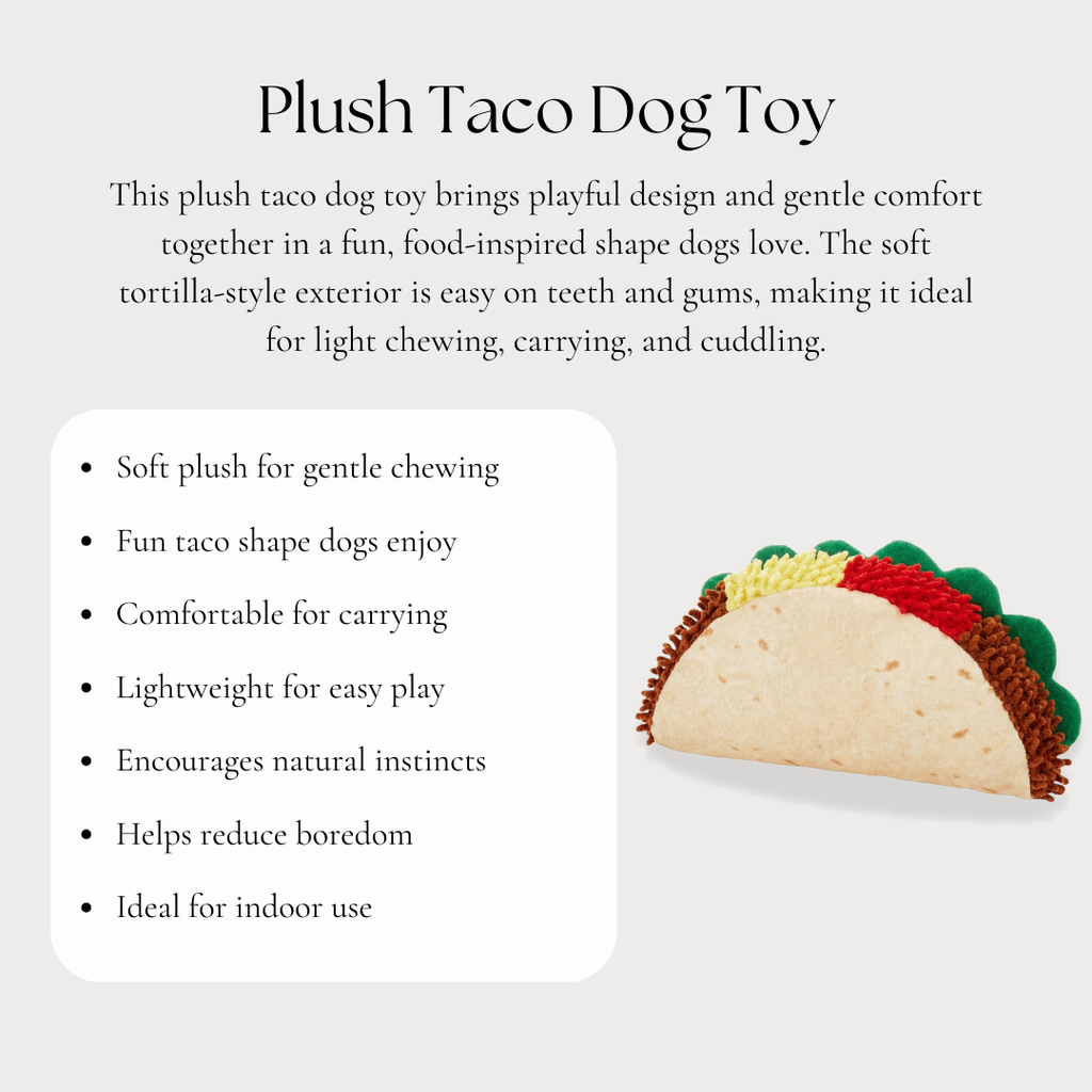 Plush Taco Dog Toy