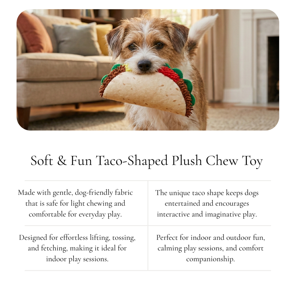 Plush Taco Dog Toy