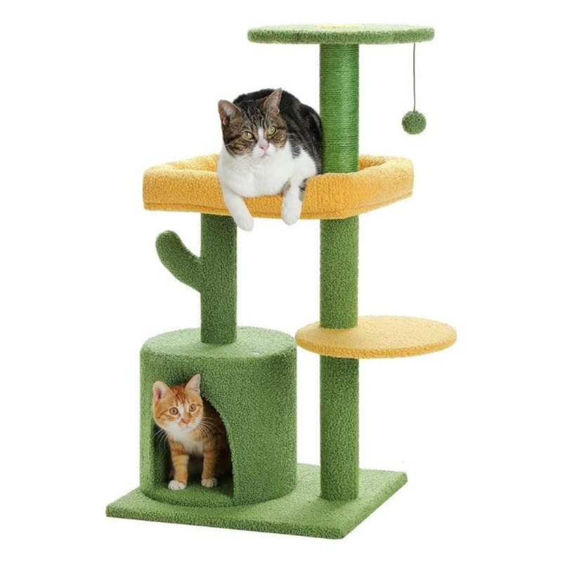 Multi-Level Cat Tree with Toy