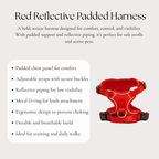 Red Reflective Padded Harness