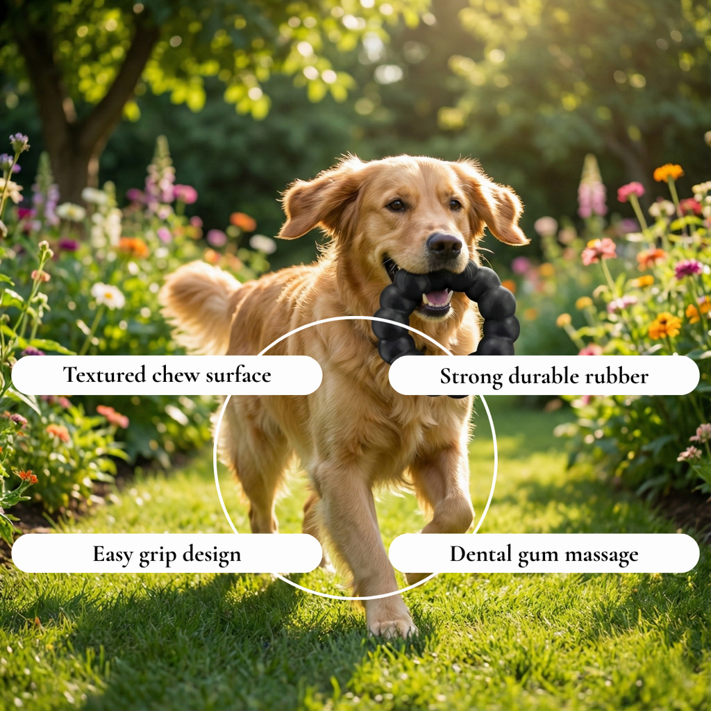 Textured Ring Chew Dog Toy