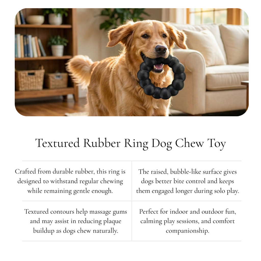 Textured Ring Chew Dog Toy