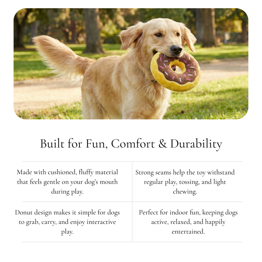 Donut Delight Plush Dog Toy