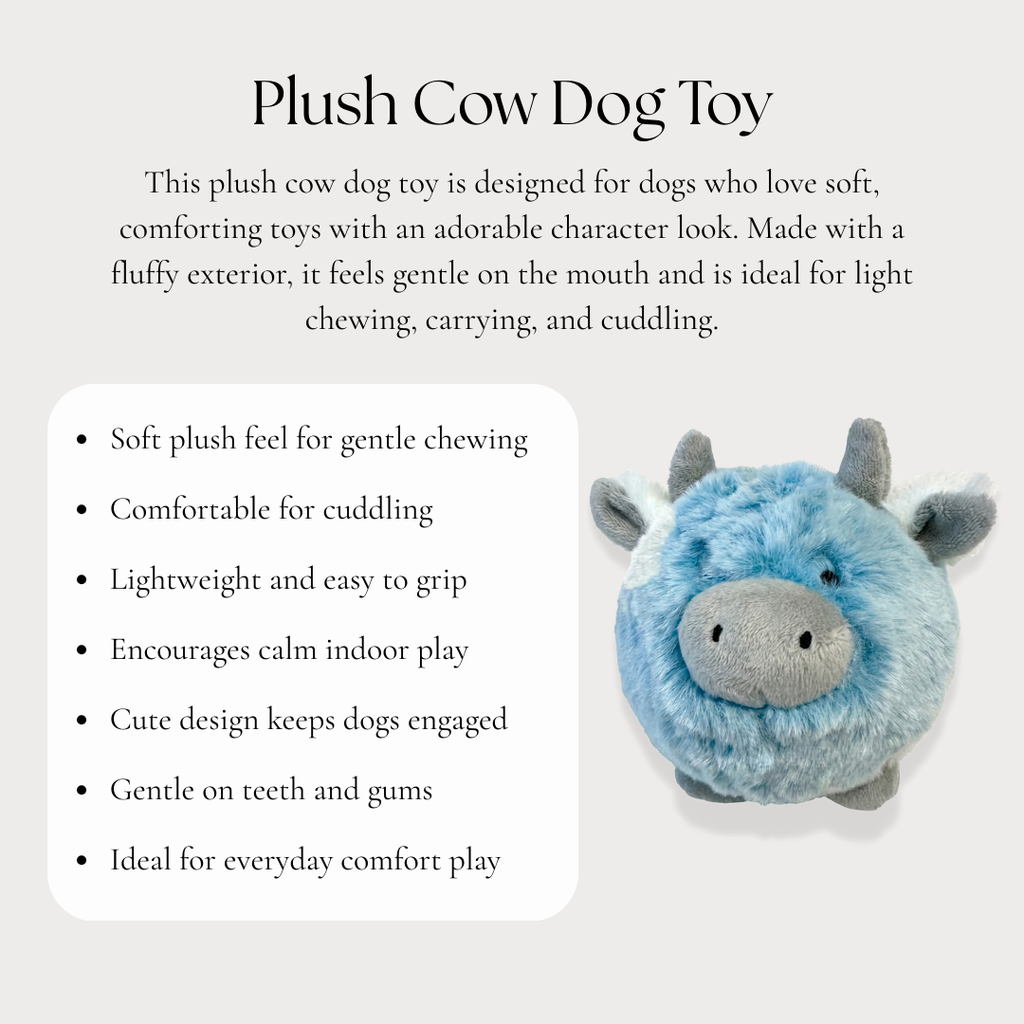 Plush Cow Dog Toy