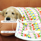 Floral Stripe Pet Towel