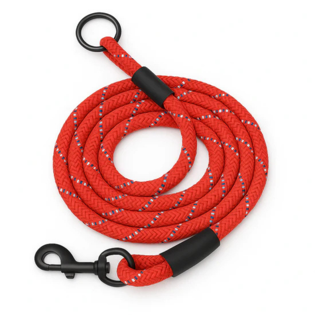 Reflective Red Rope Dog Leash
