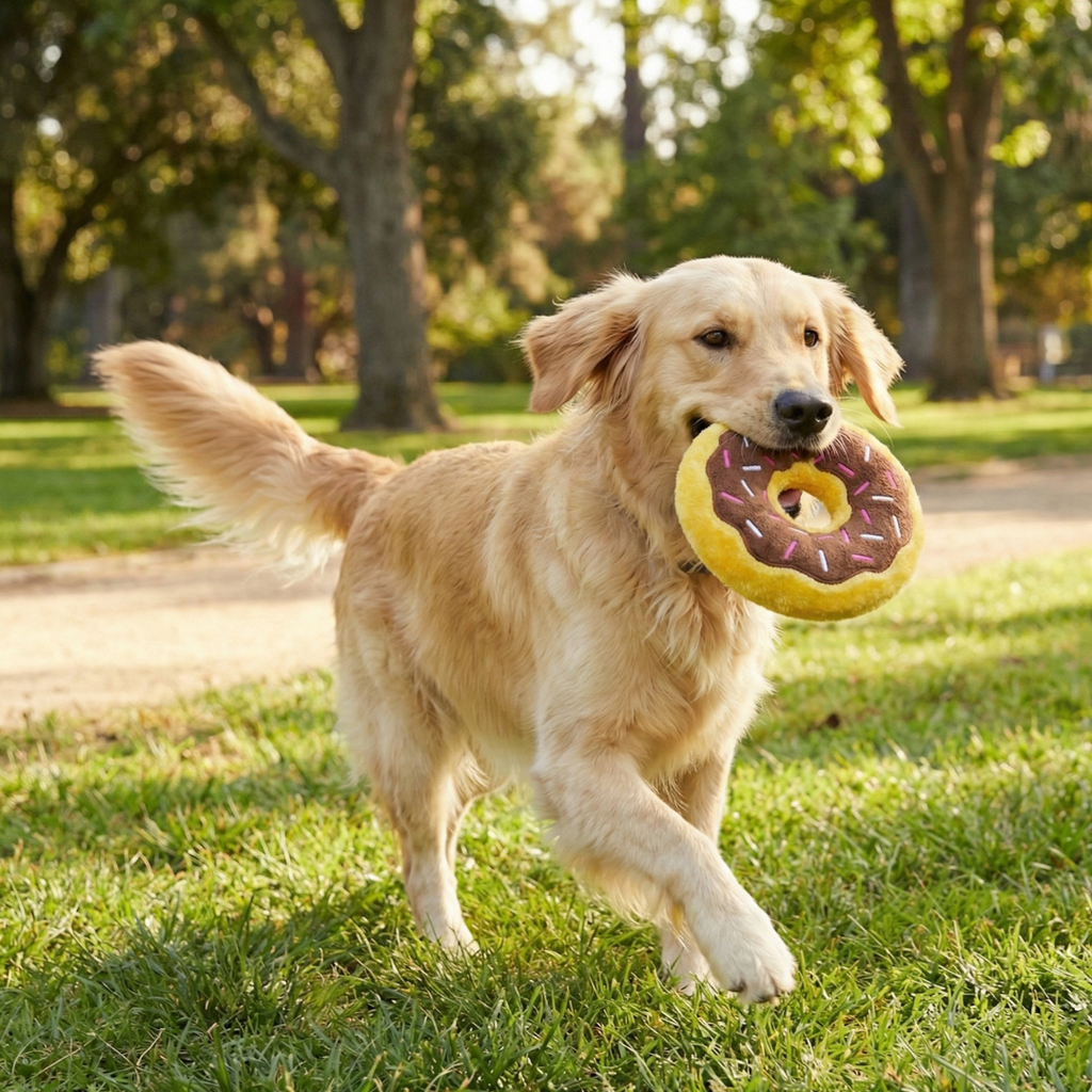 Donut Delight Plush Dog Toy