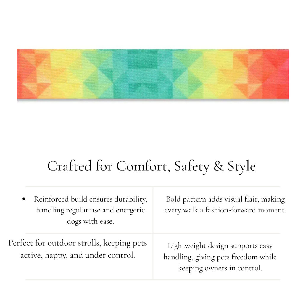 Colourful Dog Lead with Clip