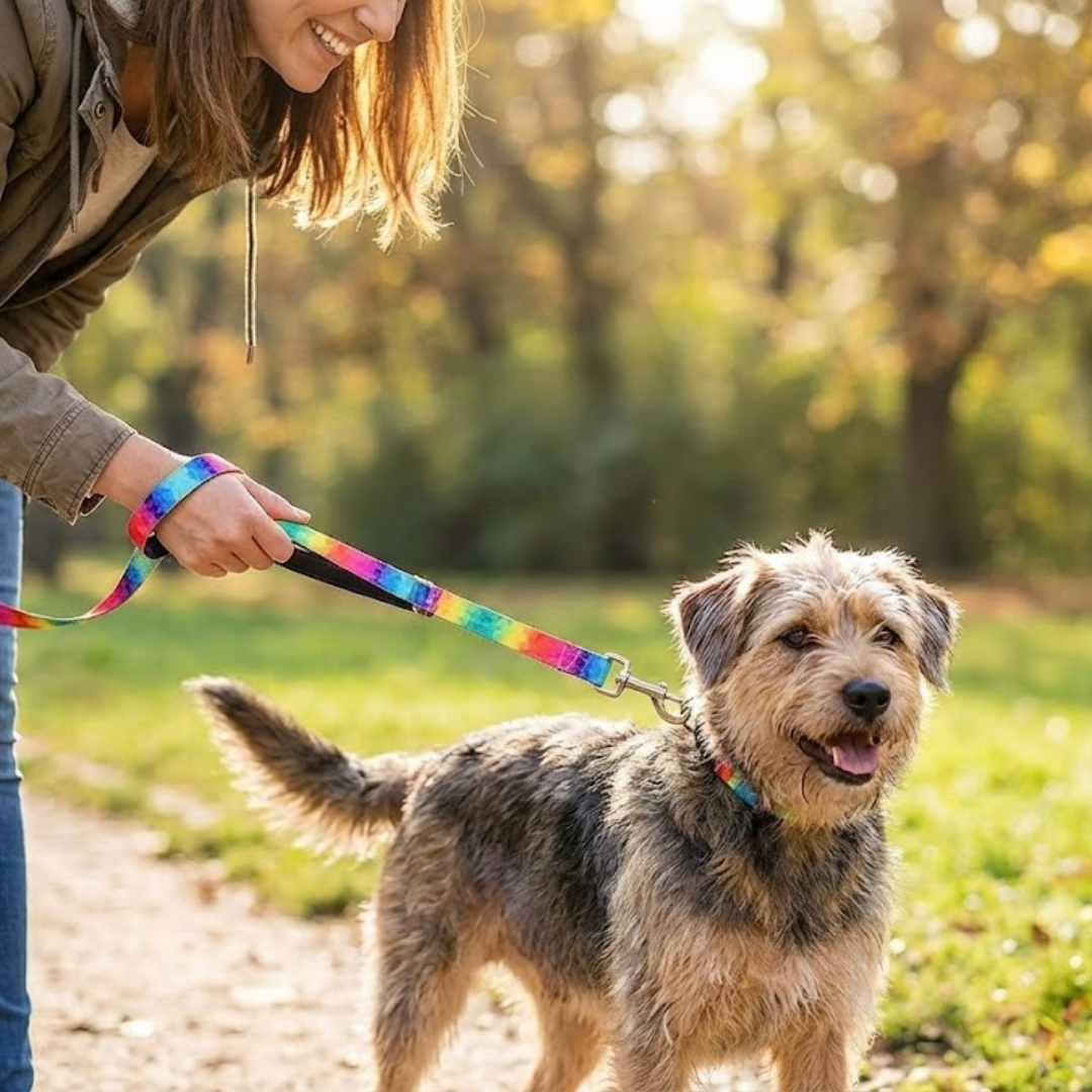 Colourful Dog Lead with Clip