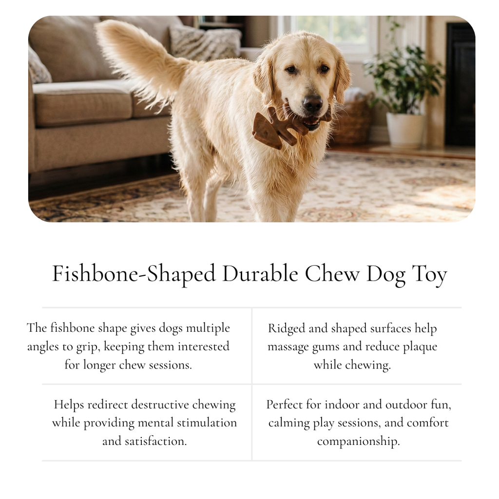 Fishbone Durable Chew Toy
