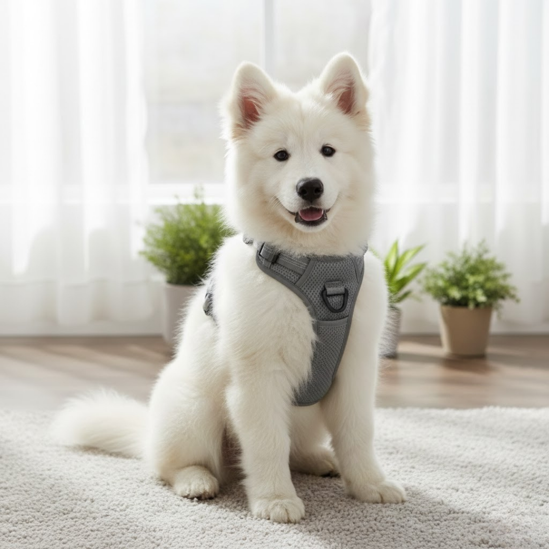 Gray Mesh Padded Harness