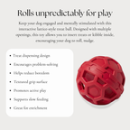 Rolls unpredictably for play