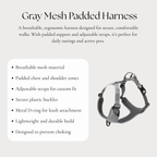 Gray Mesh Padded Harness