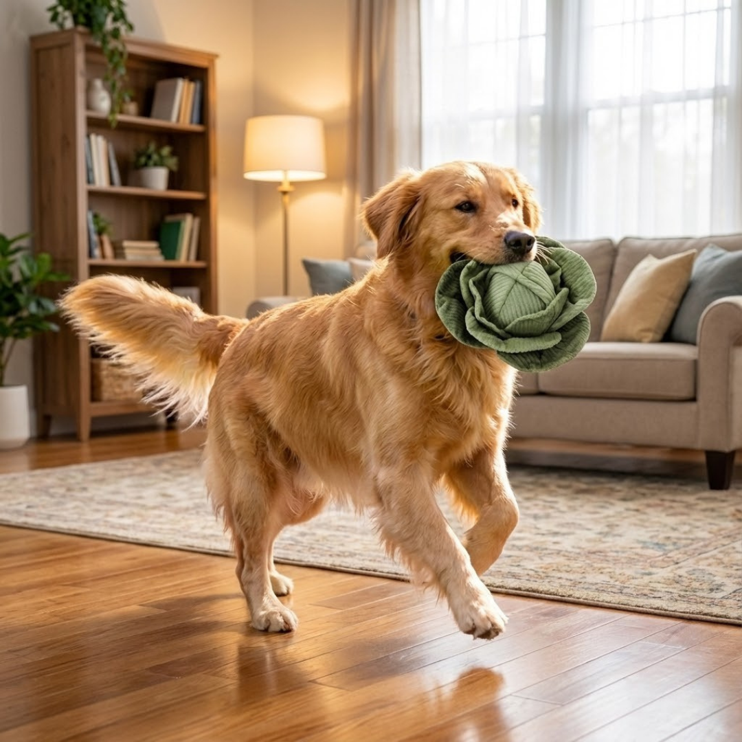 Plush Cabbage Dog Toy