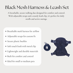 Black Mesh Pet Harness