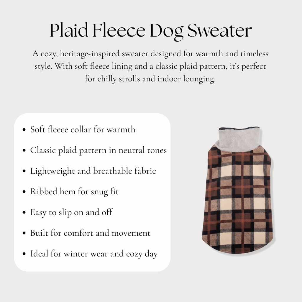 Plaid Fleece Dog Sweater