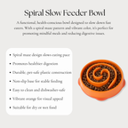 Orange Spiral Slow Feeder Bowl