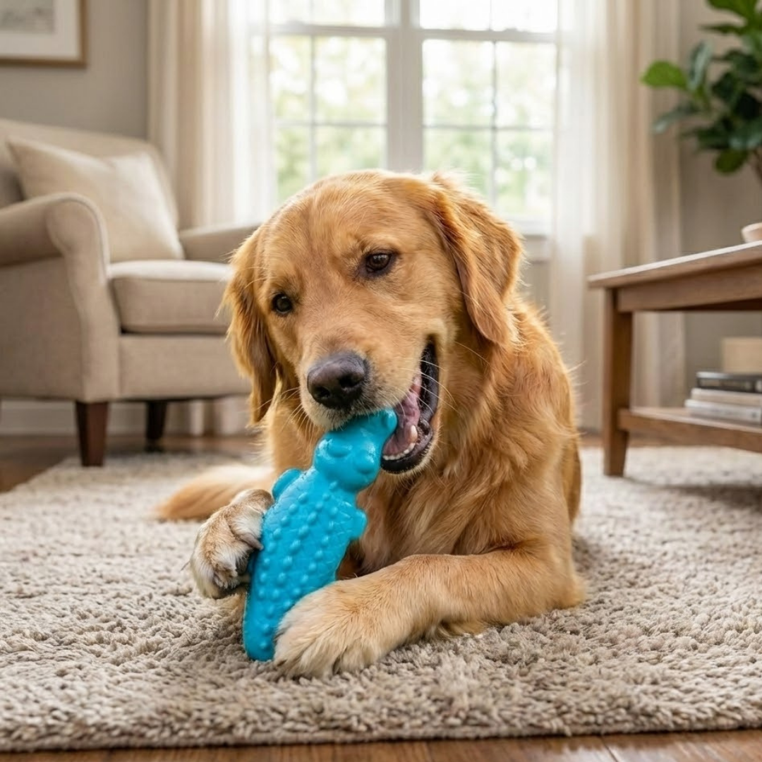 Crocodile Textured Chew Dog