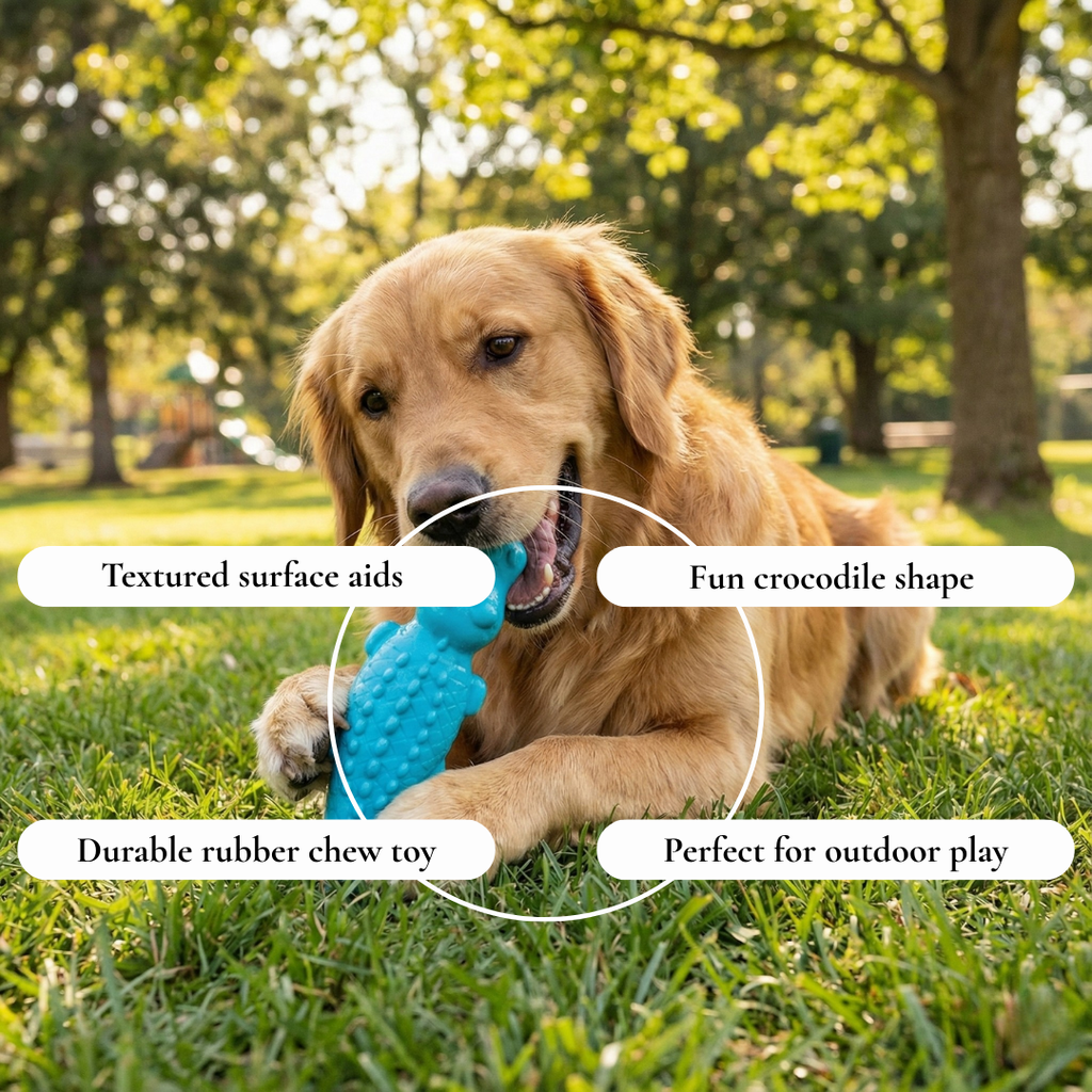 Crocodile Textured Chew Dog