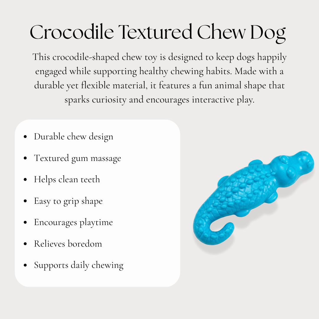 Crocodile Textured Chew Dog