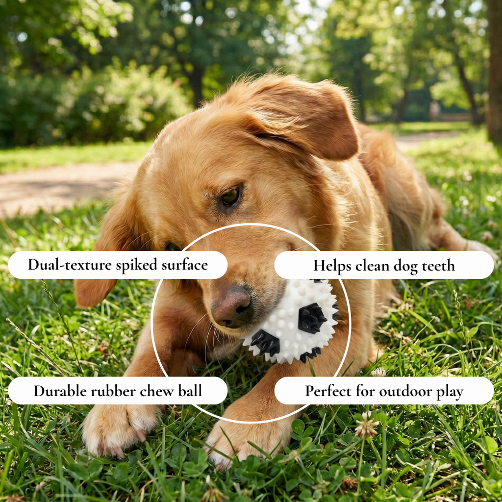 Spiked Dental Chew Ball Dog