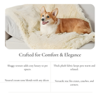 Cream Shaggy Pet Blanket