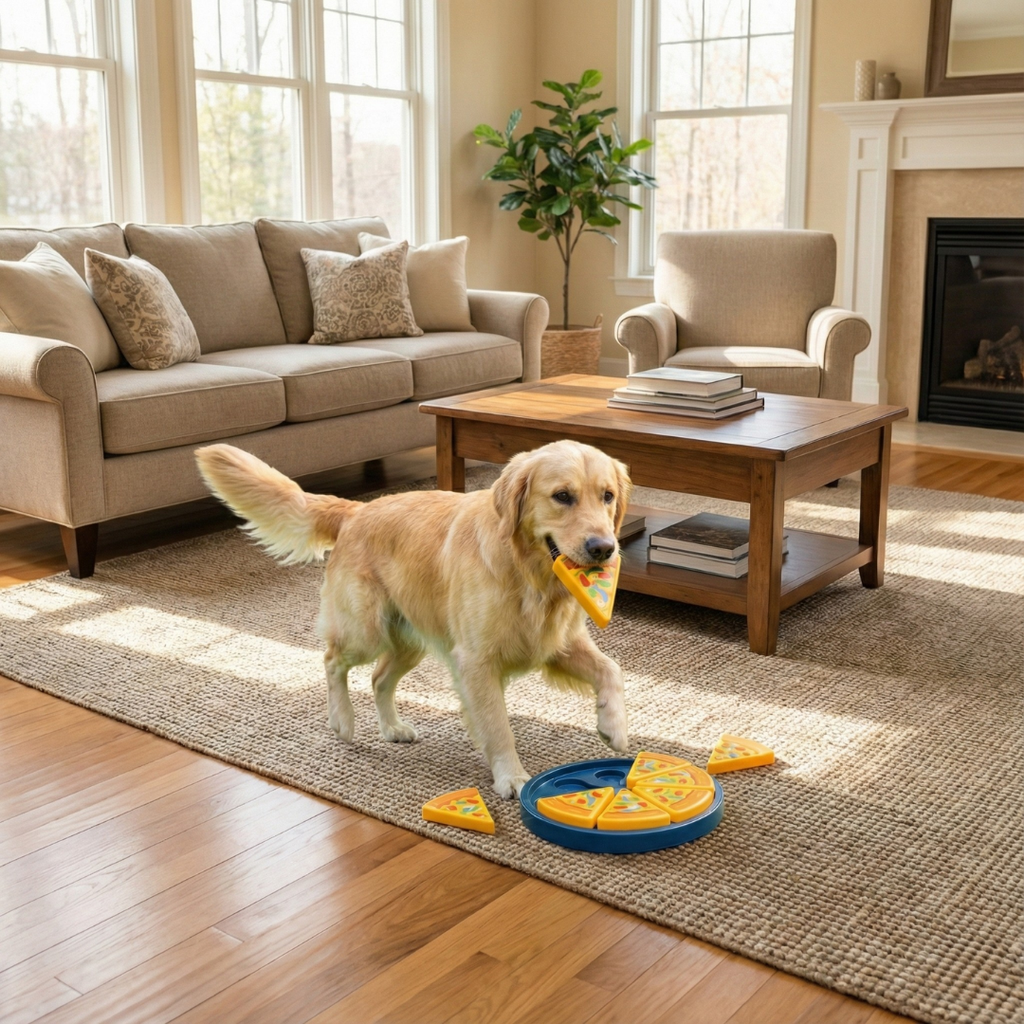 Pizza Puzzle Treat Dog Toy