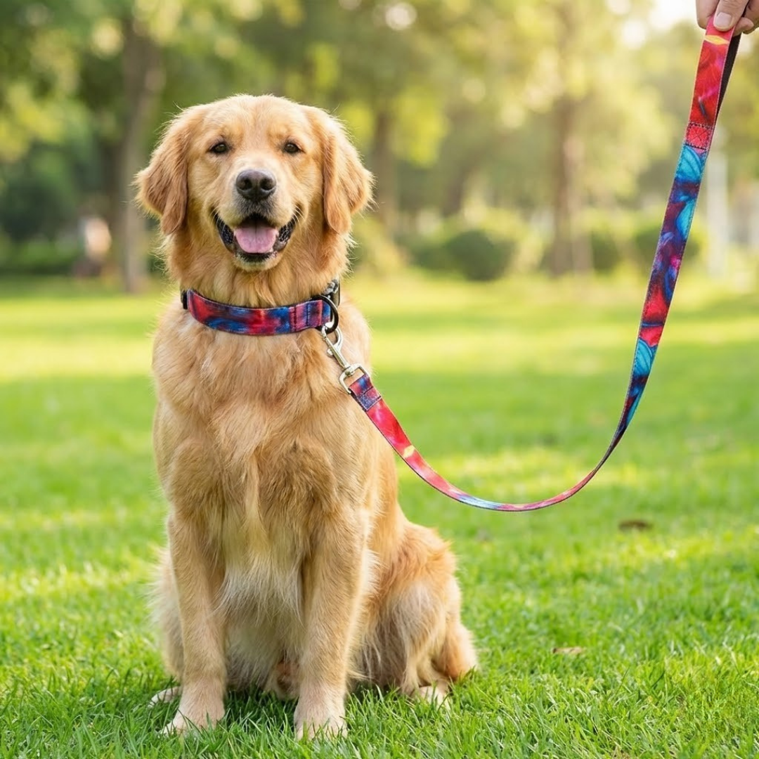 Colorful Leash & Collar Set