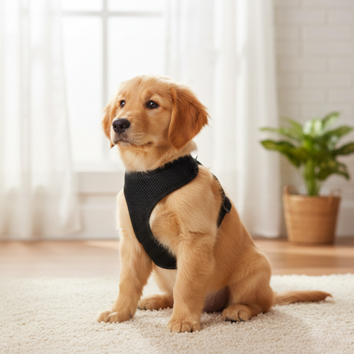 Black Mesh Pet Harness