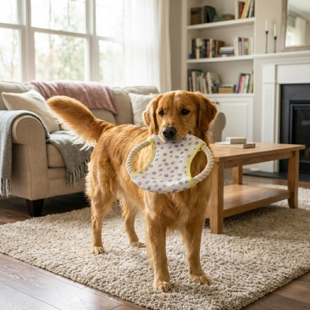 Soft Fabric Rope Ring Dog Toy