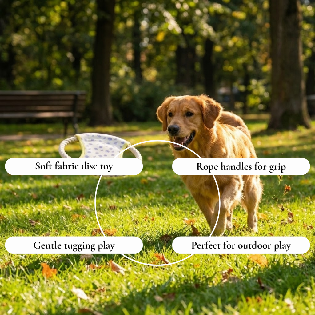 Soft Fabric Rope Ring Dog Toy