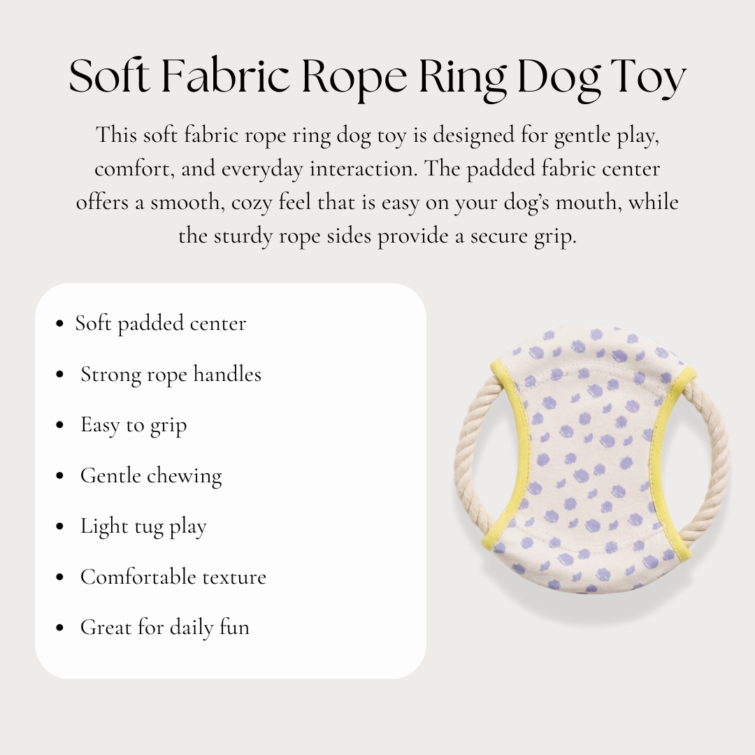 Soft Fabric Rope Ring Dog Toy