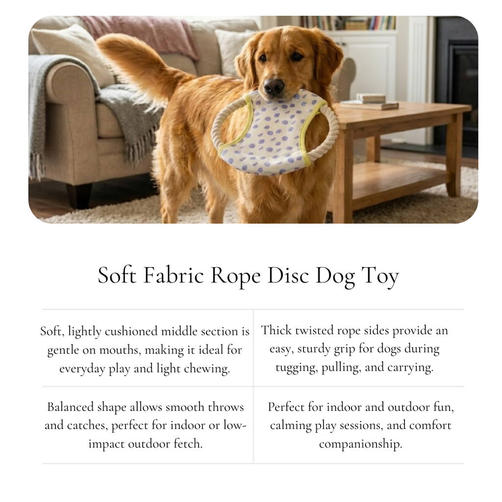 Soft Fabric Rope Ring Dog Toy