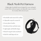 Black Mesh Pet Harness