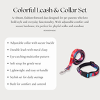Colorful Leash & Collar Set