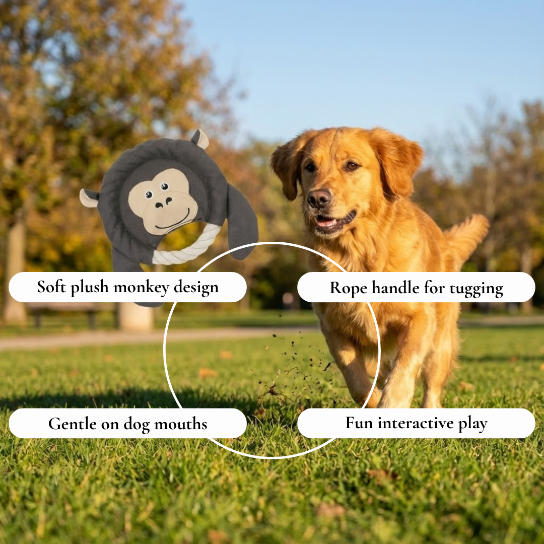 Plush Monkey Rope Dog Toy