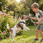 Black Dog Harness with Trim