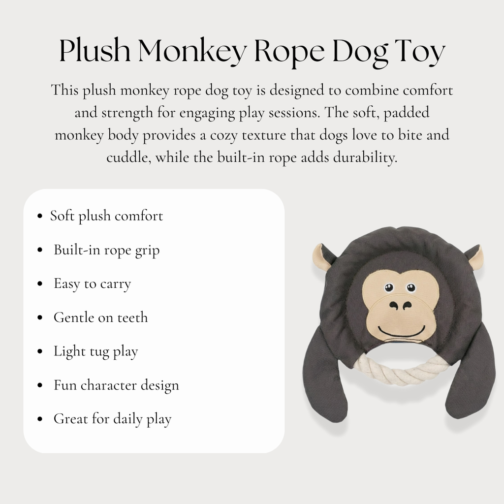 Plush Monkey Rope Dog Toy