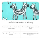 Turquoise Zebra Print Pet Blanket