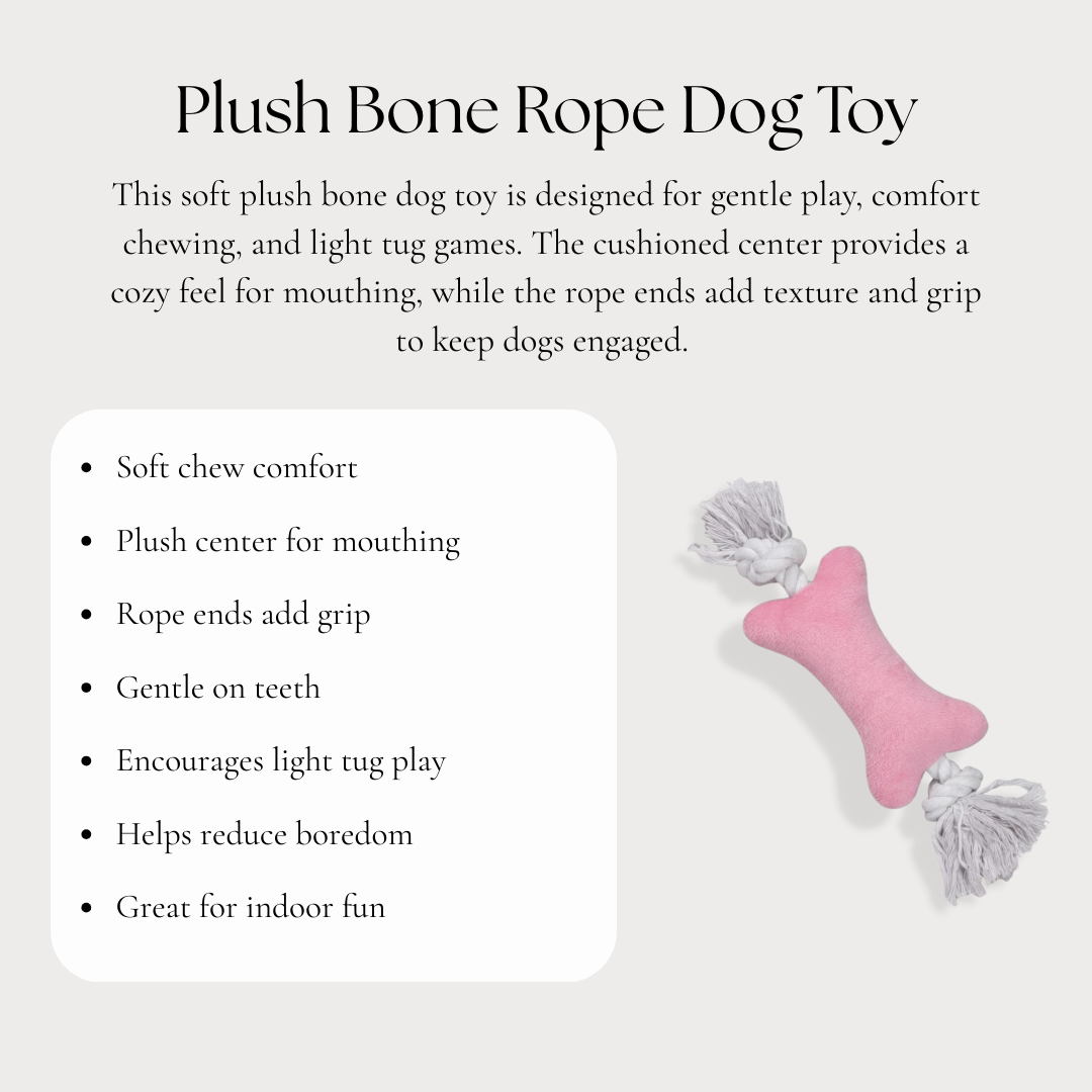 Plush Bone Rope Dog Toy